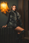 Luxury Fur 4-Row Gilet ~ Black Two Tone