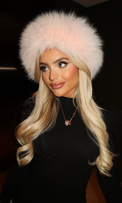 Light Pink Luxury Fur Headband