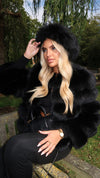 Black Luxury Fur Headband