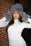 Grey Luxury Fur Hat