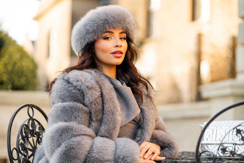 Kgm Accessories Pluizige designer Faux Fur hoofdband (kobaltblauw Kgm Accessories Pluizige designer Faux Fur hoofdband (kobaltblauw