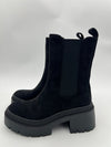 Black Faux Suede Chelsea Boot