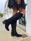 Black Knee High Cowboy Boots