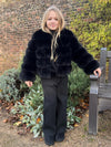 Black Childrens Faux Fur Coat