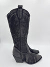 Black Denim Cowboy Boots - H&L