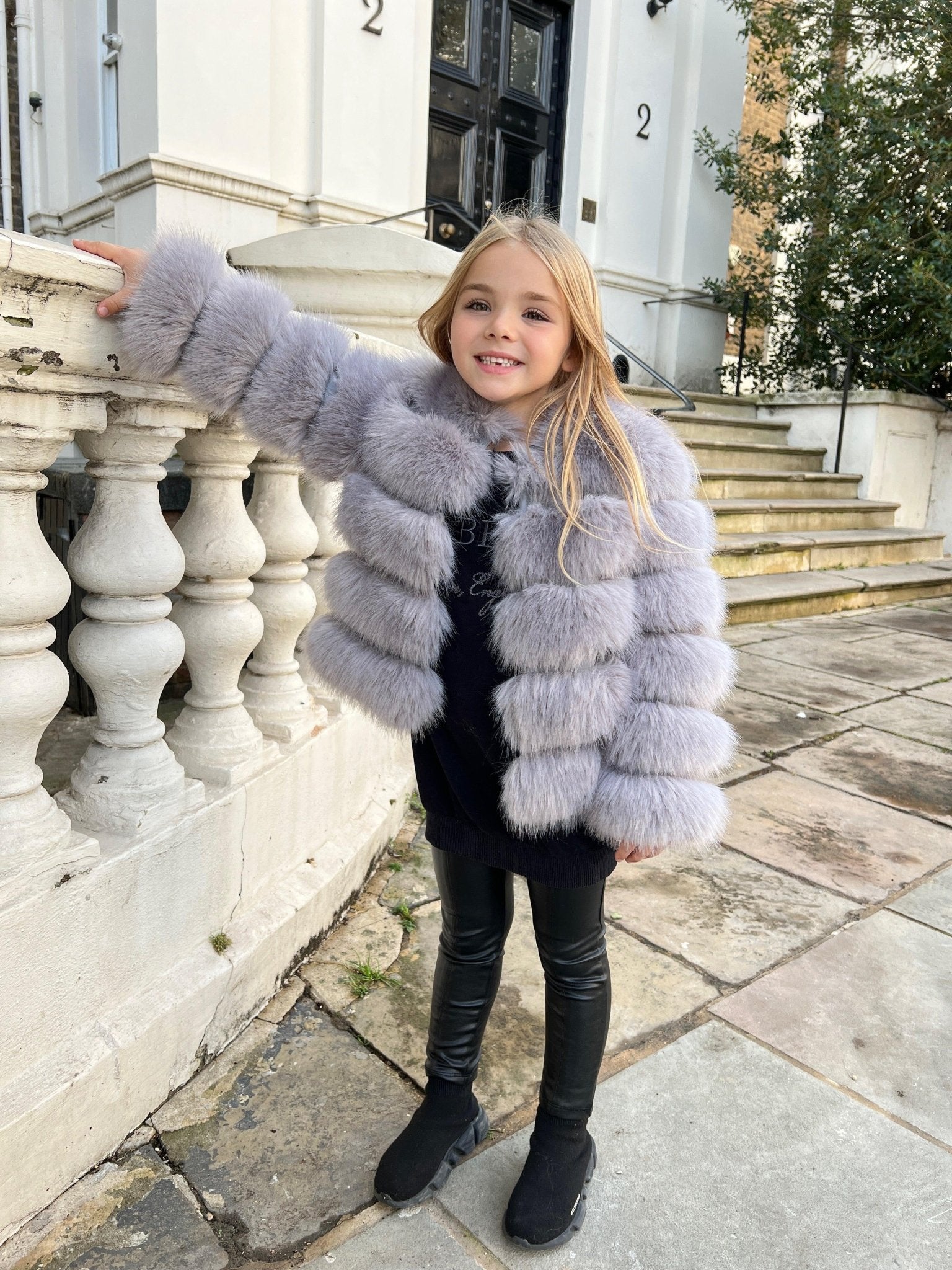 Fluffy Little Girls Fur Coats Rita Ora Primark Grey Primark Faux